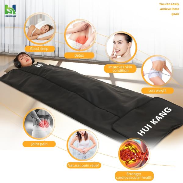 Fir Sauna Blanket Original Slimming Suit Celulite Far Infrared Bed Blanket 600w US Plug