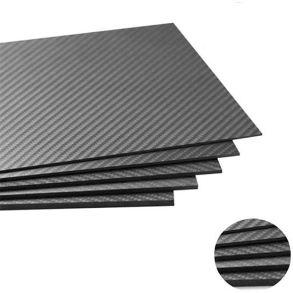 600mm X 500mm X 2.5mm Carbon Fiber Plate - Strong Corrosion Resistance