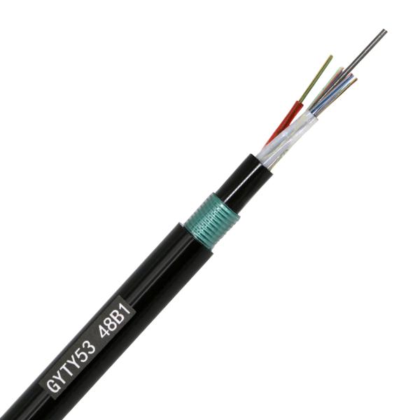 Steel 144 Cores GYTY53 Outdoor Fiber Optic Cable Water Resistant