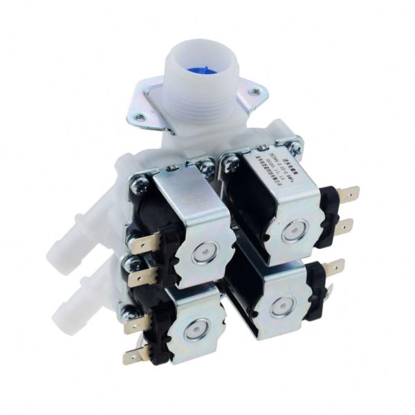 DN20 DC12V 24V 36V AC220V G3/4 1 In 4 Out Valva eletromagnética normalmente fechada Válvula de drenagem de água Solenoide de entrada de água elétrica