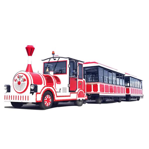 Playground Trackless Kiddie Train 20 People Trolley Bus Intelligent Electronic Control