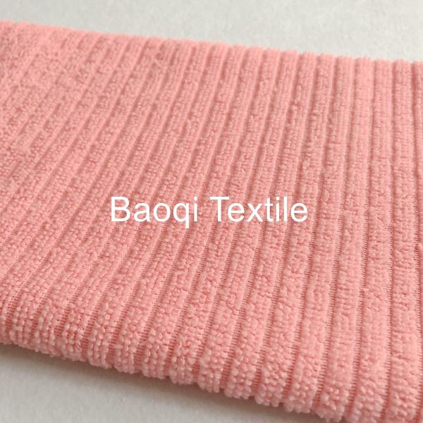 Pink solid single stripe dish rags microfiber tea towels wipes, micro dish cloths kitchen cleaning rags size 30*30cm