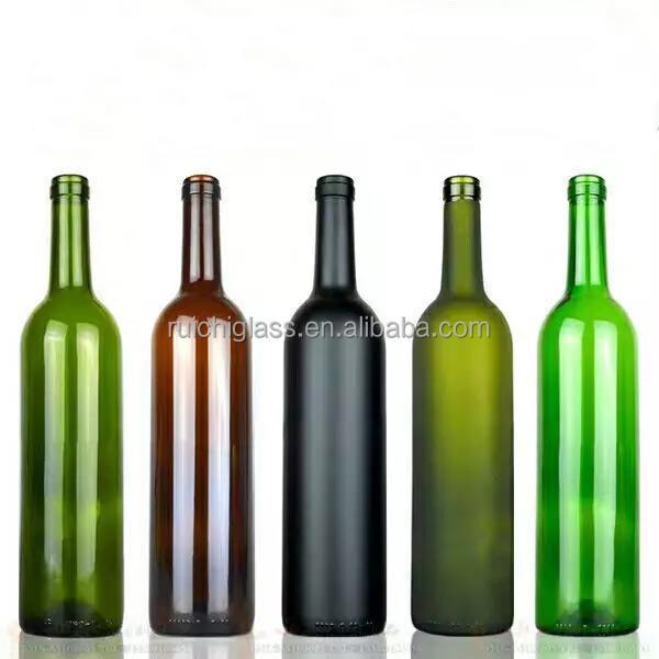 Outras bebidas 750 ml Garrafa de vinho de vidro congelado com ácido e capota de cortiça Cobalt Royal Blue
