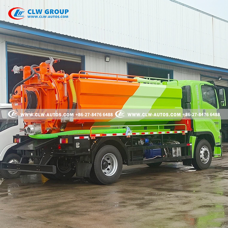 ISUZU FTR 8m³ Vacuum Suction Truck with 205HP Euro VI Engine and Water Tank Heating System