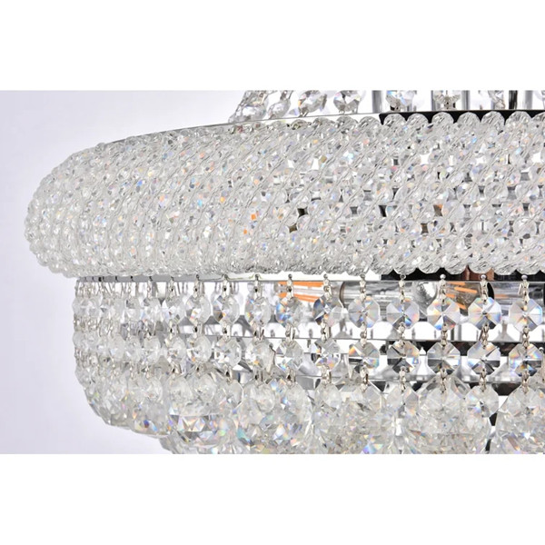 Люстра империи металла E14 Dimmable Chrome золота кристаллическая для роскошной виллы