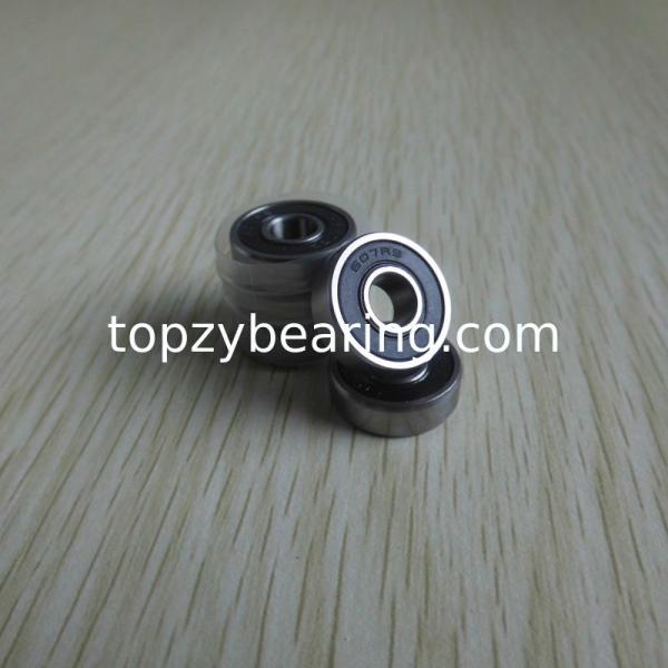 Flanged bearing F607 F 607 zz Chrome steel deep groove ball bearing 607 2RS Size 7x19x6 mm 607zz 607 zz bearing 607 2z