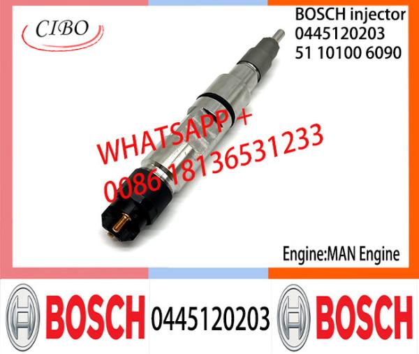 Conjunto original 0445120203 do injetor de combustível 51101006090 de BOSCH 0445120203 51101006090 para o HOMEM