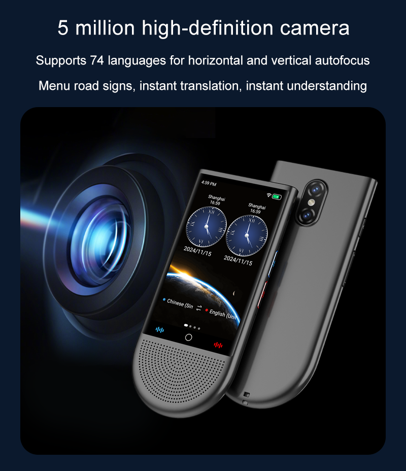 4G Simcard 2 Way Voice Translator Real Time Language Translation Device 148 Languages