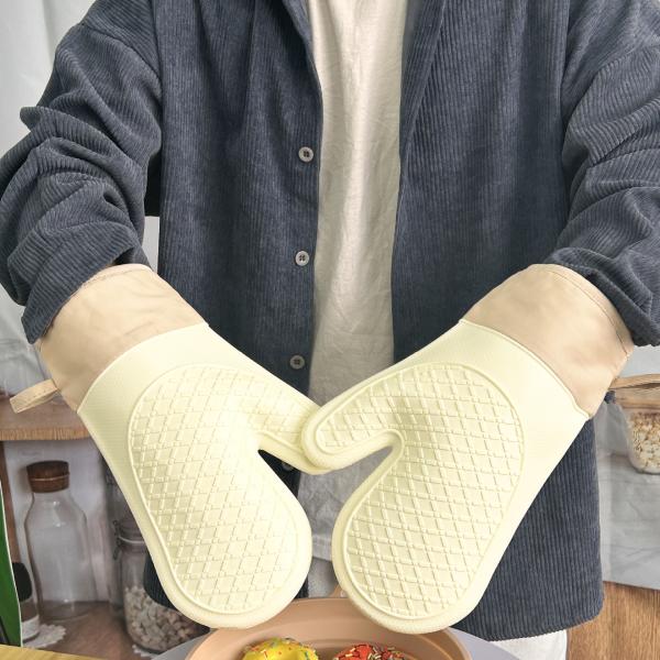 Silicone Heat Resistant Oven Mitts And Pot Holders Sets BBQ Baking Gloves Silicone Kitchen Household Utensil Tools