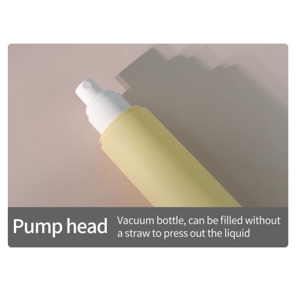 Material AS PCR Laca suave para manos Botella sin aire de 120 ml Cosmético cilindro de vacío Botella de bomba verde mate Botella de loción tonificante