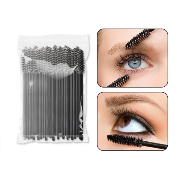 50 Pcs Plastic Disposable 10cm Eyelash Extension Cleaning Brush