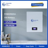 Bateria recarregável de Powerwall 100Ah 5KW Lifepo4 fixada na parede para o sistema das energias solares