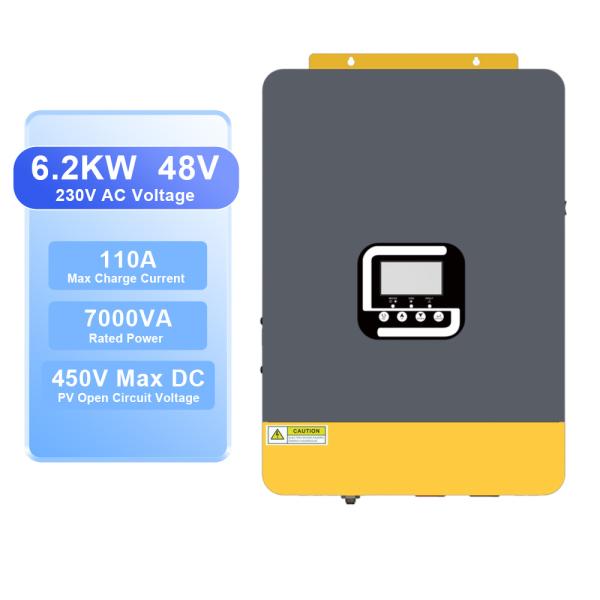 6Invertisseur solaire hybride de 2 kW 48 V avec MPPT et pure vague sinusoïdale