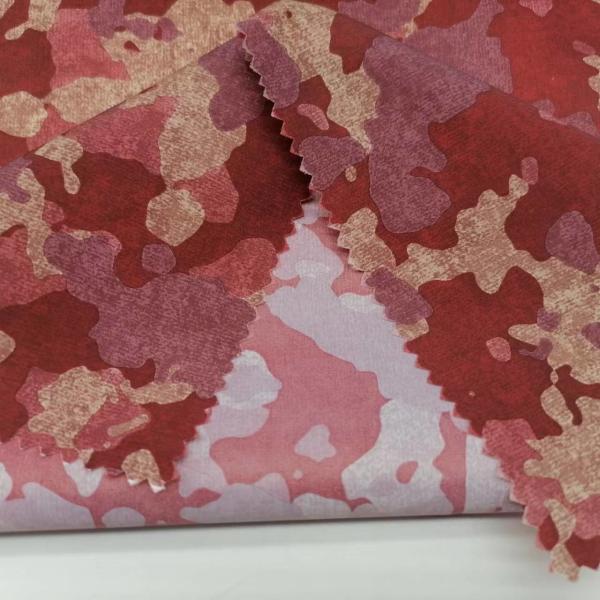 Digital Printed Nylon Winter Jacket Fabric 72gsm Waterproof Breathable 30Dx30D