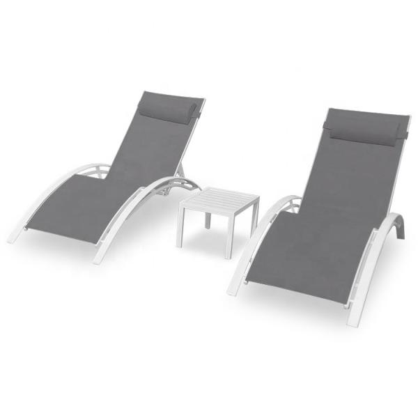 Width 190mm Breadth 640mm Adjustable Outdoor Patio Chaise Lounges All Weather