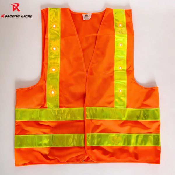 Safety Reflective Jacket 12 LED Light-Up Safety Vest with Reflective Strips – Ideal for Workers, Rechargeable Battery Workers & Cyclists Vests