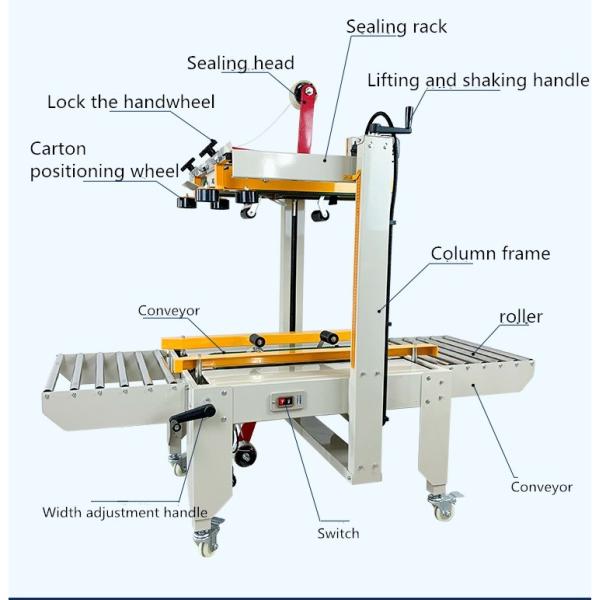 Semi-automatic FXC-6050 Case Box Taper Sealer Packing Taping Carton Sealing Machine