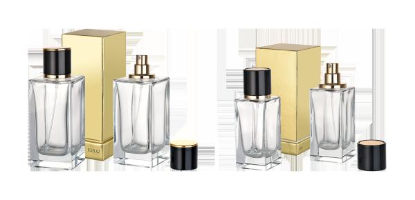 Logotipo personalizado Perfume garrafa Embalagem Bomba de spray de vidro Várias cores Formas Perfume/cosmético 30/50/100ml