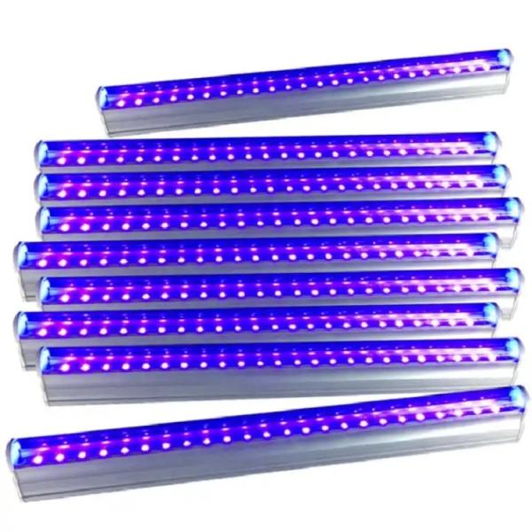 Luzes de tubo LED UV de cobertura clara com 365nm, 395nm 120cm 20W SMD 2835 LED Chip 5000 Vida útil