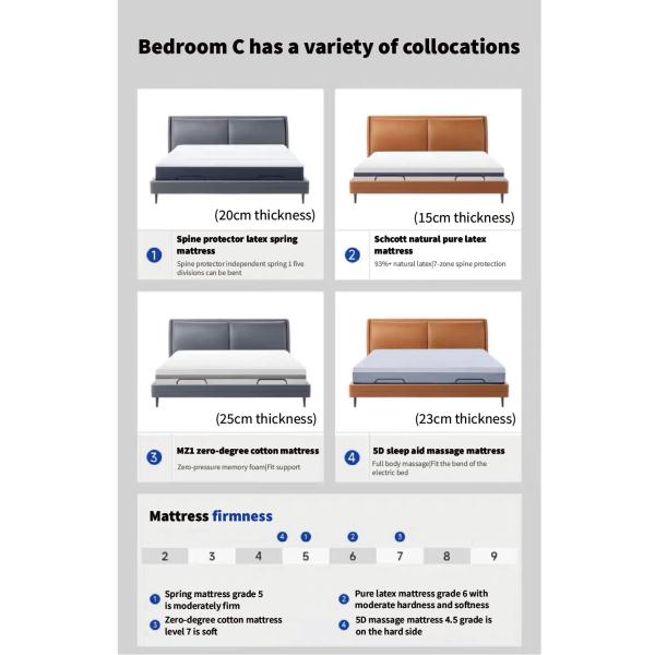 Adjustable Smart Mattress for Better Sleep 8H 5D Massage Vibration and Remote Control