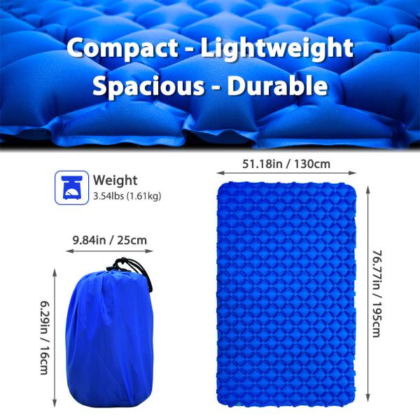 SGS 220x150cm Inflatable Sleeping Pad For Camping Tent