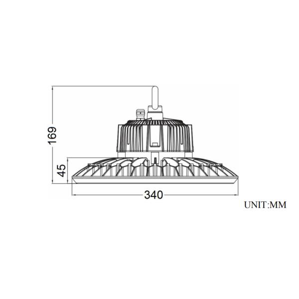 Промышленный свет 100W залива СИД UFO высокий с водителем Meanwell, эффективностью 120lm/W