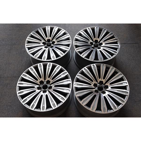 Grey 66.5 Hole 20 Inch Polished Aluminum Wheels , Audi A8 9J Alloy Wheels