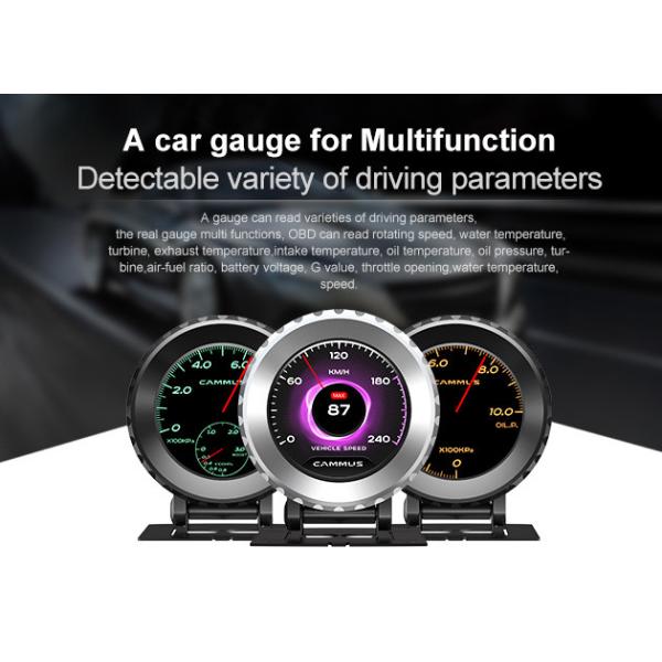 Черный серебряный всеобщий датчик функции метра OBD2 датчика автомобиля Multi
