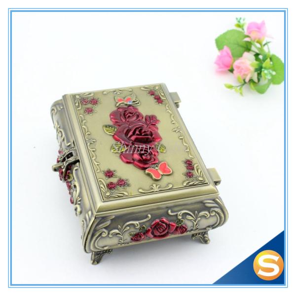Pierced Earring Jewelry Box Silver Plated Jewelry Box Vintage Jewelry Box