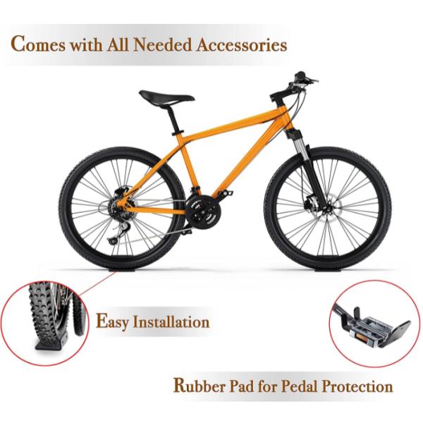 Bike Pedal Hanger Wall Mount Heavy Duty Horizontal Rack for Garage Holds Up to 90 lbs