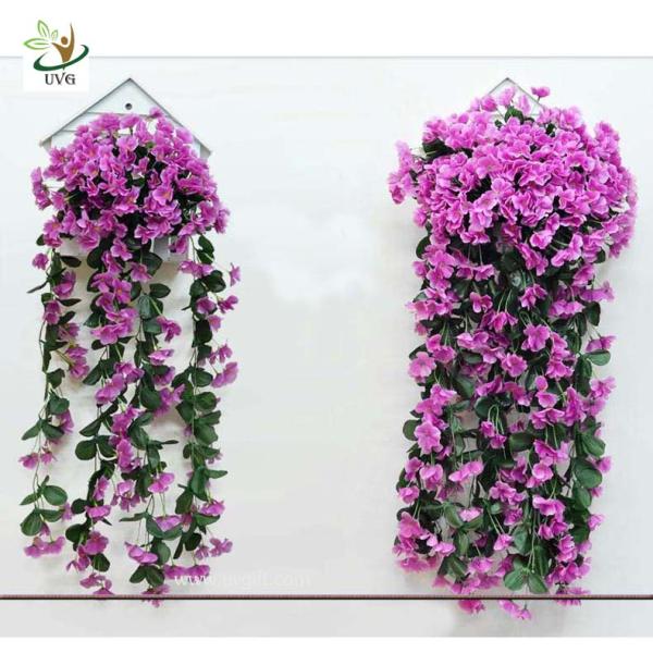 UVG Christmas Garland Wreath Festive Decoration Artificial Wisteria Flower Vine
