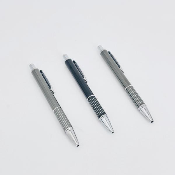 Office Stationery Aluminum Press Ballpoint Pen 1.0mm Fluent Writing Custom Logo Ball Pen