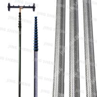 45ft Keclar fibre de carbone pôle télescopique pour laveuse haute pression pistolets télescopiques ODM support