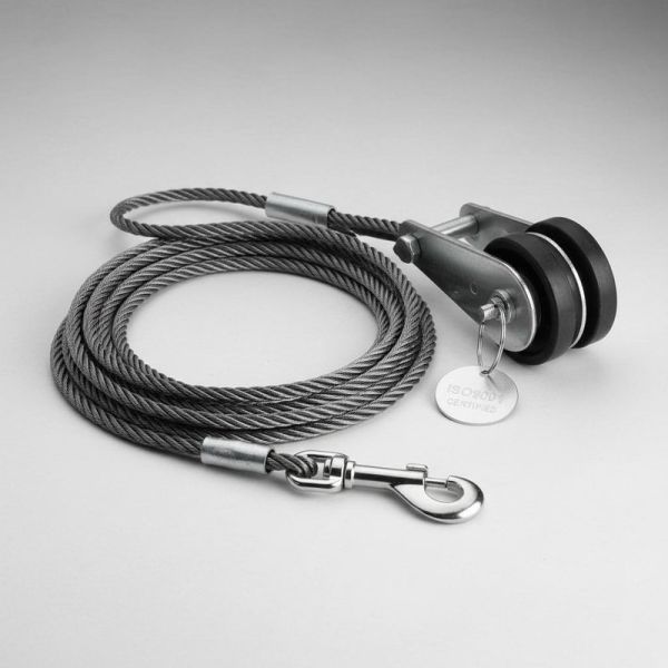 High Carbon Steel Dog Tie Out Cable with 7x7 Construction and PVC Coated for Outdoor Dog Trolley System