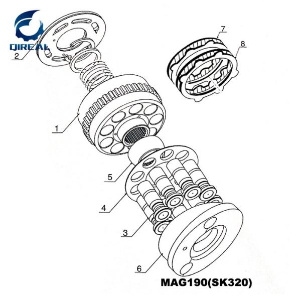 MAG150 MAG170 MAG340-I MAG190II Travel Motor Excavator Parts