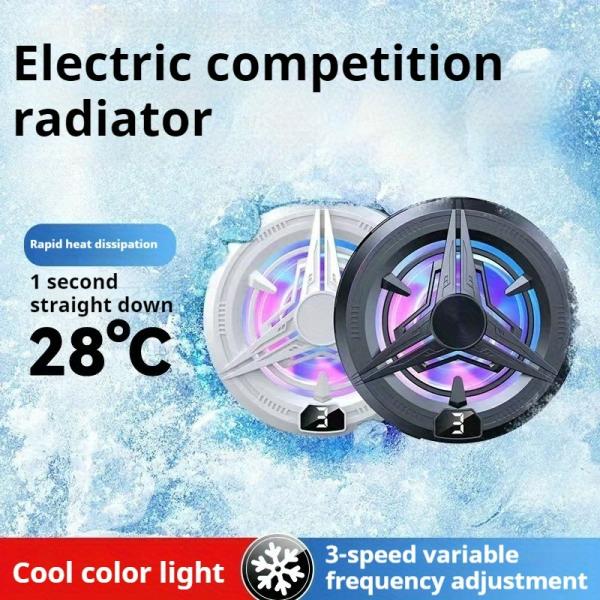 Black Mobile Phone Cooler For Gaming , Micro-USB Connector Phone Cooling Fan