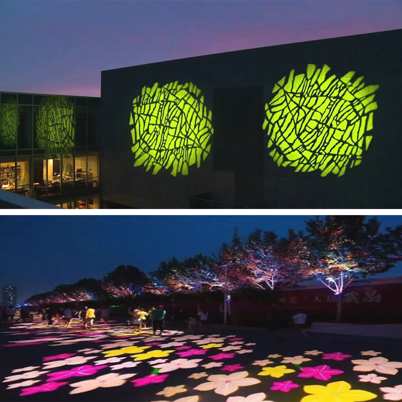 Outdoor 600W 1000w LED Logo Gobo Projection Light Zoom Custom Christmas Gobo Projector