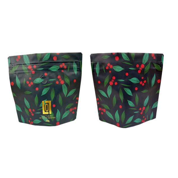 40G To 10KG Plastic Coffee Packaging Bags High Barrier Coffee Stand Up Pouches Hot Foil Stamping