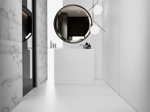 Branco puro 1420x2700mm Matt Parede exterior de porcelana Laje de pedra sinterizada e grandes lajes para decoração e sala de jantar