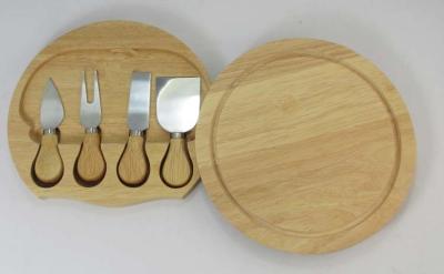 Different Size 4PCS Cheese Knife Set With Wooden Cutting Board