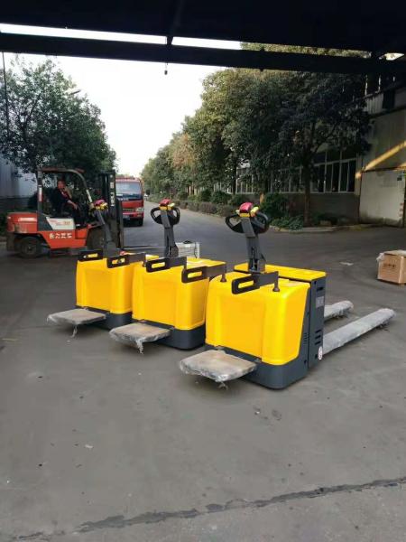 2500KG Electric Walkie Pallet Jack 210 AH Battery Powered For Warehouse