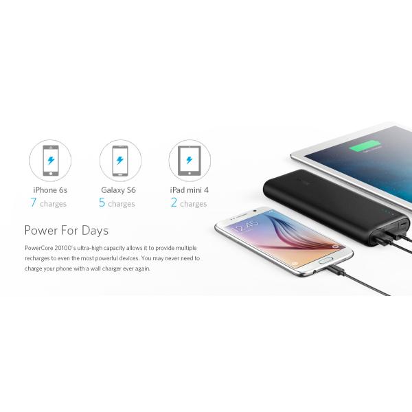 2 USB 20100mah Anker Power Bank Brand battery Charger Power Bank Anker