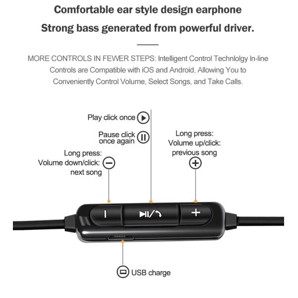 RoHS BT5.1 100dB Earhook Wireless Bluetooth Earphone For Office