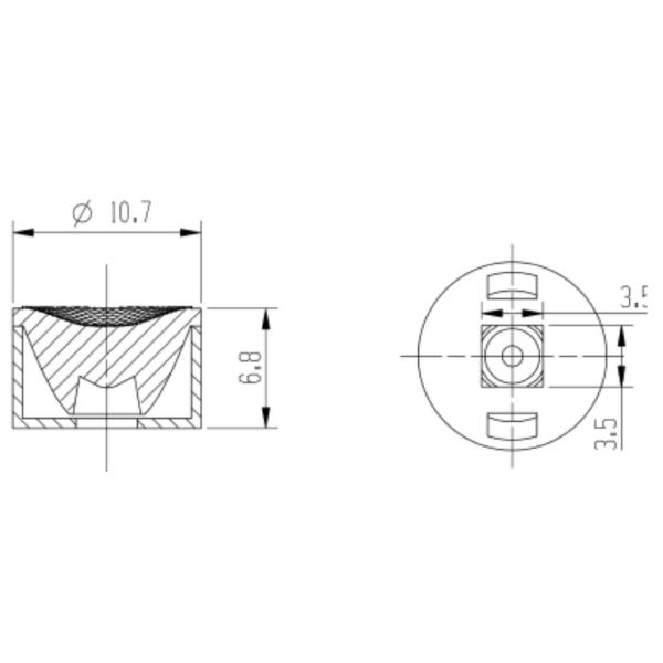 Smallest Bead Surface 3535 LED Optical Lens with 30/45/60/90 Degree Beam Angle and 93% Transmittance