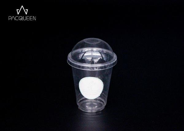 12 / 16 Oz Cold Drink Disposable Cups PET Material With Dome Lids