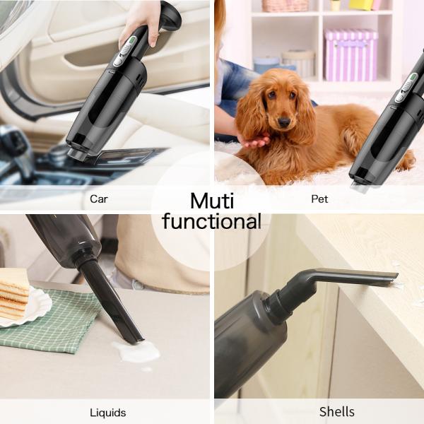 YANTU V01 Black High Power Portable Wireless 120W Cordless Handheld Car Vacuum Cleaner