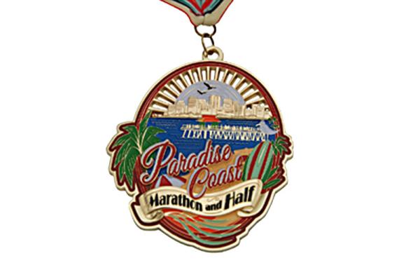 Soft Ribbons Running Award Medals , Custom Sports Medals 55*55mm Dimension
