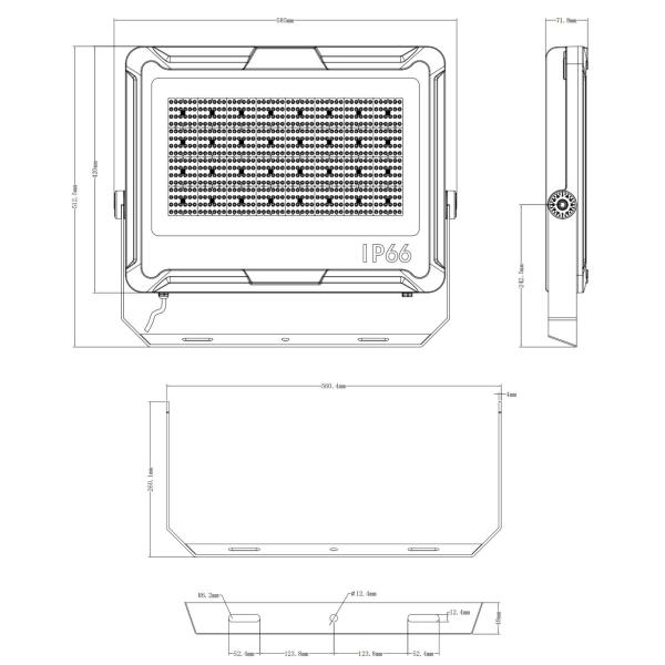 500 watts Lumière de stade de football en extérieur à LED