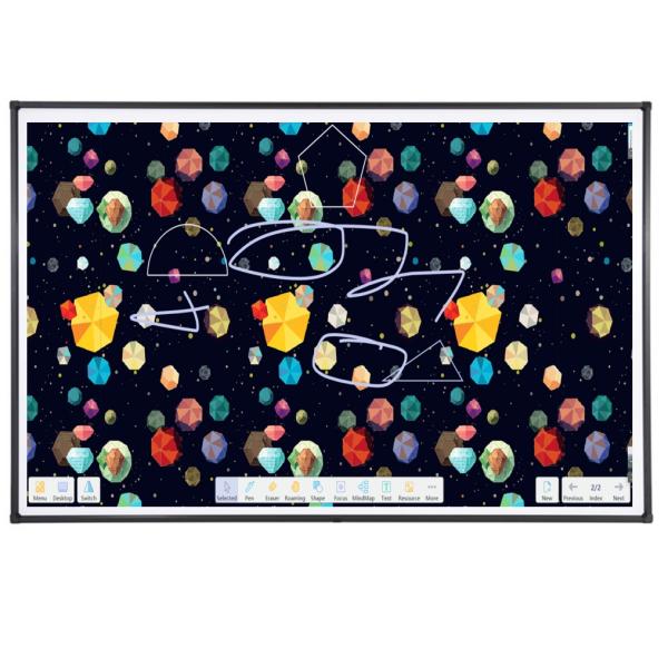 90 дюймовая инфракрасная интерактивная доска для письма пальцем / ручкой Доска для проекции для класса / офиса