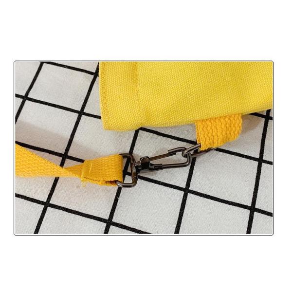 Canvas Ostrich Pattern Wearable Shoulder Yellow Customized Printed Logo Tote Bag